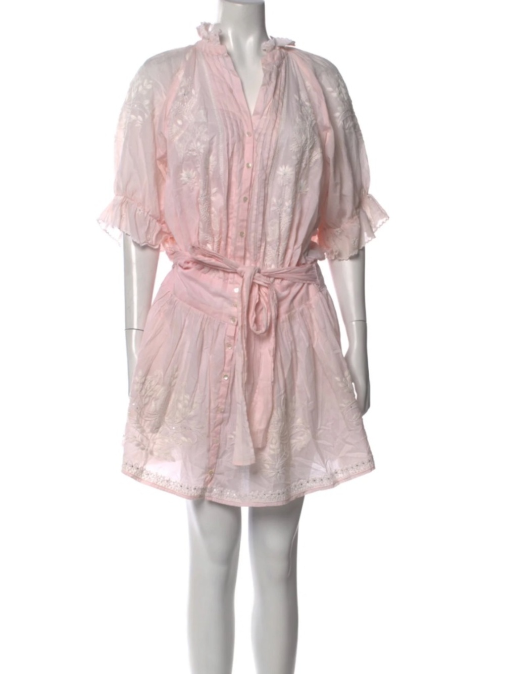 Juliet Dunn Lace Pattern Mini Dress Size 1